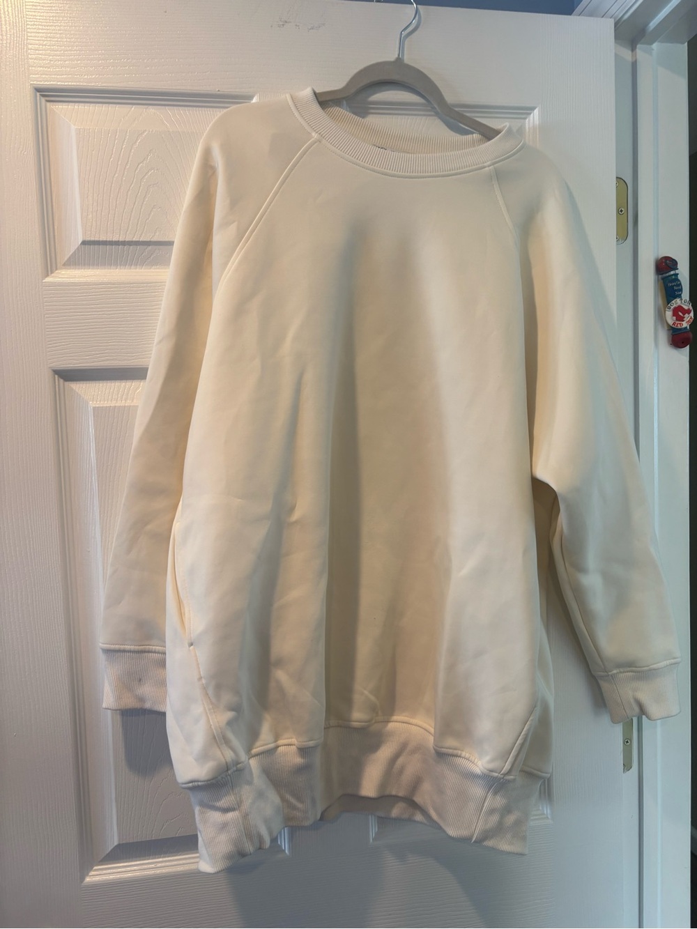 Zara Crewneck Sweater Dress- Cream